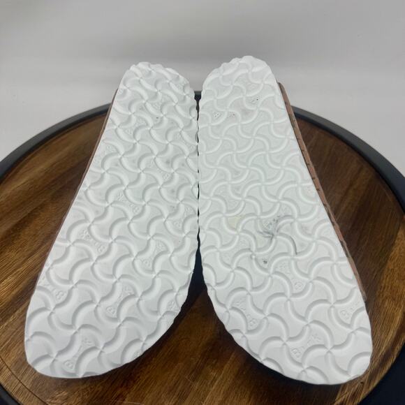 Birkentstock Arizona Gator Gleam Copper Slides Narrow Size EU 38/US Women's 7 - Picture 7 of 7